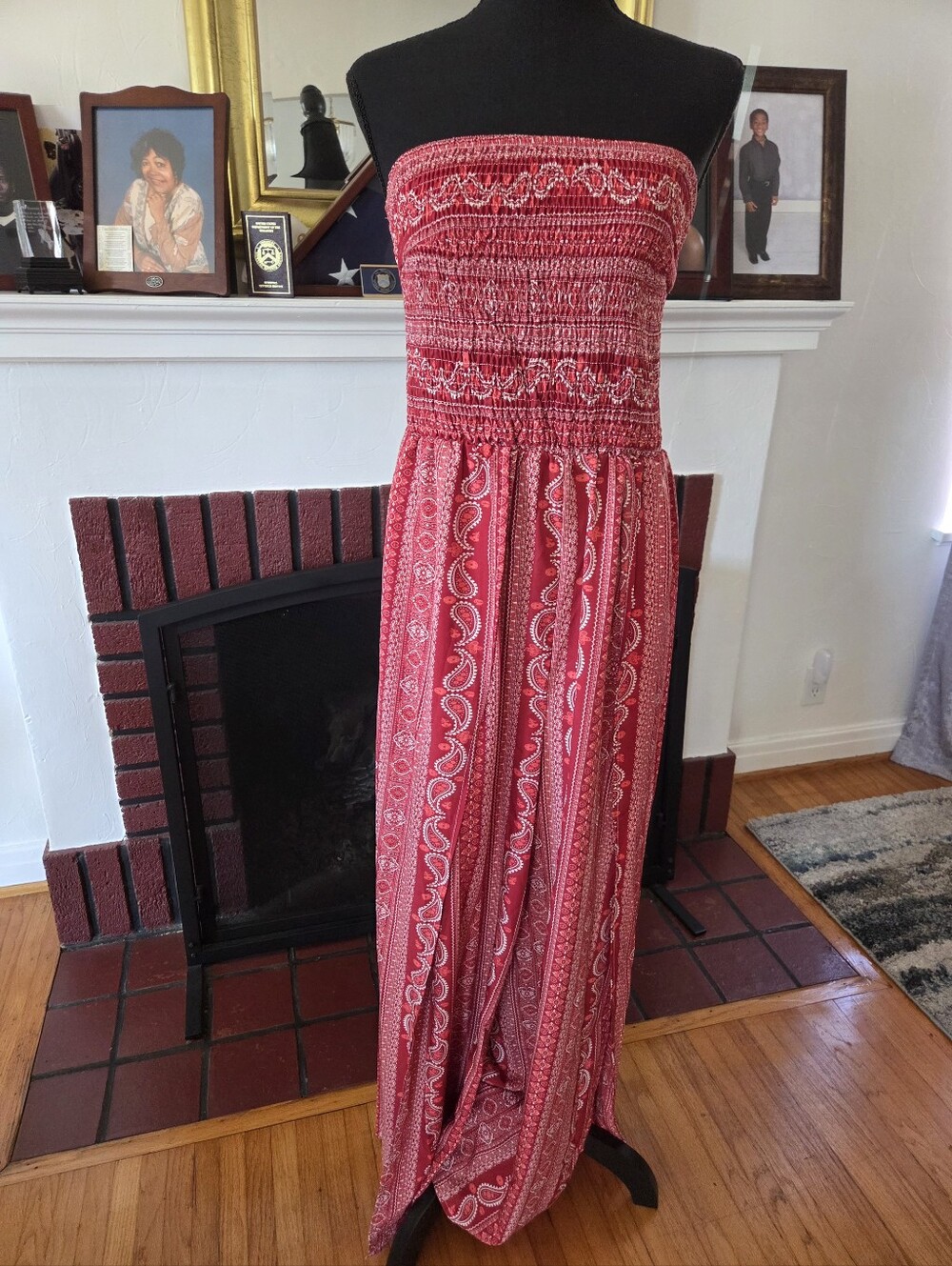 Breezaya Paisley Print Split Thigh Tube Jumpsuit - NWOT